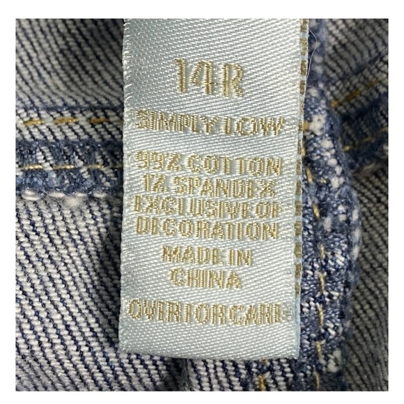 I Love Justice Jeans Simply Low Capri Juniors 14R Blue Distressed Pockets - Picture 12 of 14